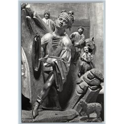 BIRTH OF THE HOLY VIRGIN ALTAR Gothic Sculpture RPPC Slovakia Postcard