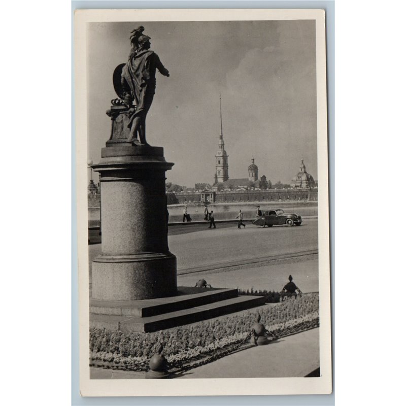 1955 LENINGRAD Monument to A. Suvorov Architecture RPPC Russian USSR Postcard