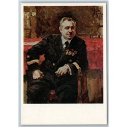 1979 PORTRAIT of HERO of Soviet Union D. Papanin by Gerasimov USSR Postcard