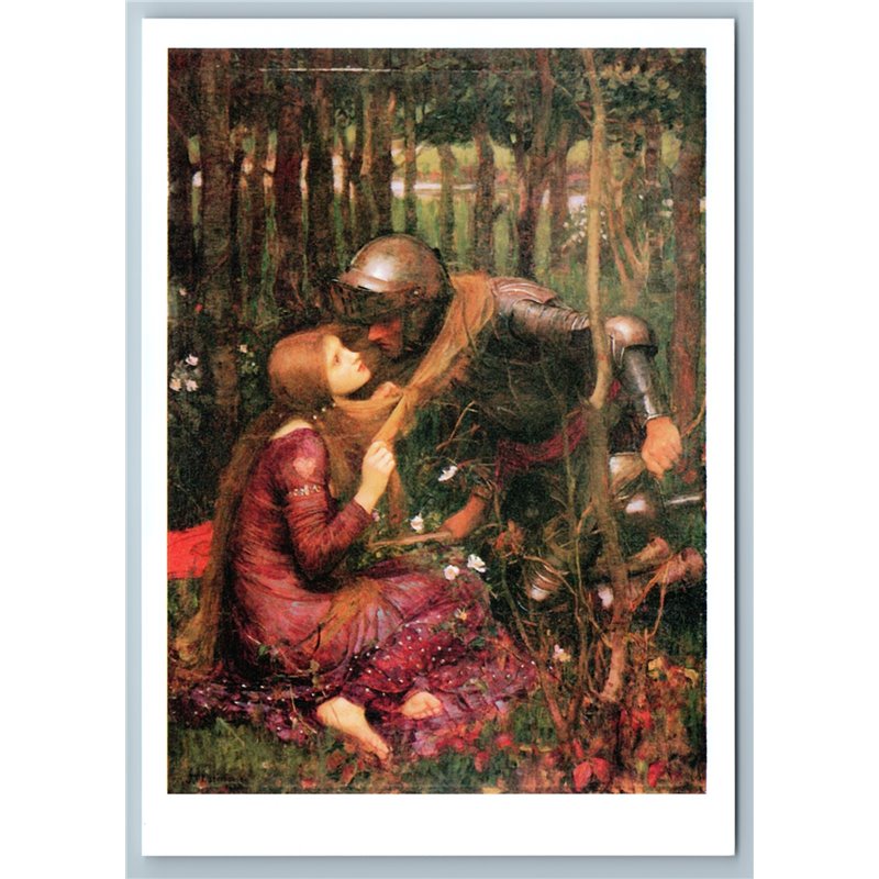 La Belle Dame sans Merci by John Waterhouse Pre-Raphaelite NEW Russia Postcard