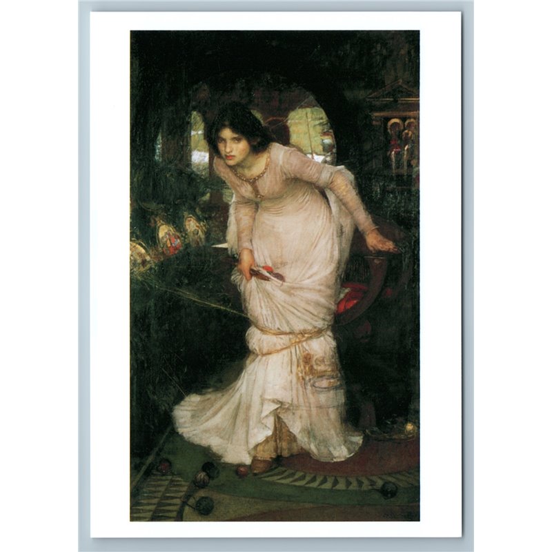 Lady of Shalott Looking at Lancelot by John W Waterhouse NEW Russia Postcard