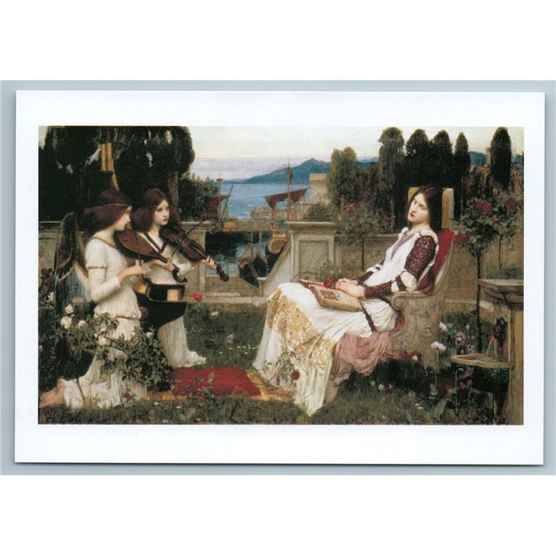 Saint Cecilia by John W Waterhouse Pre-Raphaelite NEW Russia Postcard