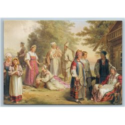 Great Russians Types in Ethnic Costume Pskov Tver Tula Kaluga New Postcard