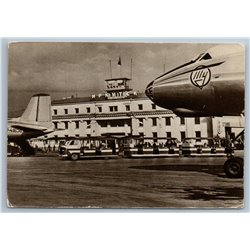 1966 AIRPORT in IRKUTSK RUSSIA Aircraft Aerodrome Air RARE USSR Postcard