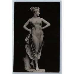 1964 DANCER WOMAN sexy nude Sculpture by Canova Rare RPPC USSR Postcard